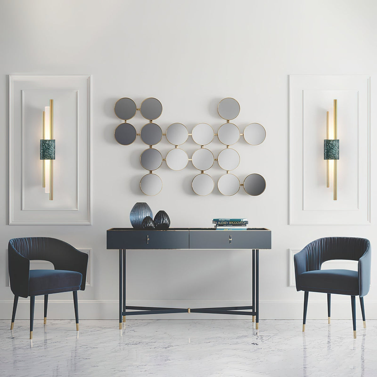 Evely Premium Nordic Art Plug In Marble Wall Light