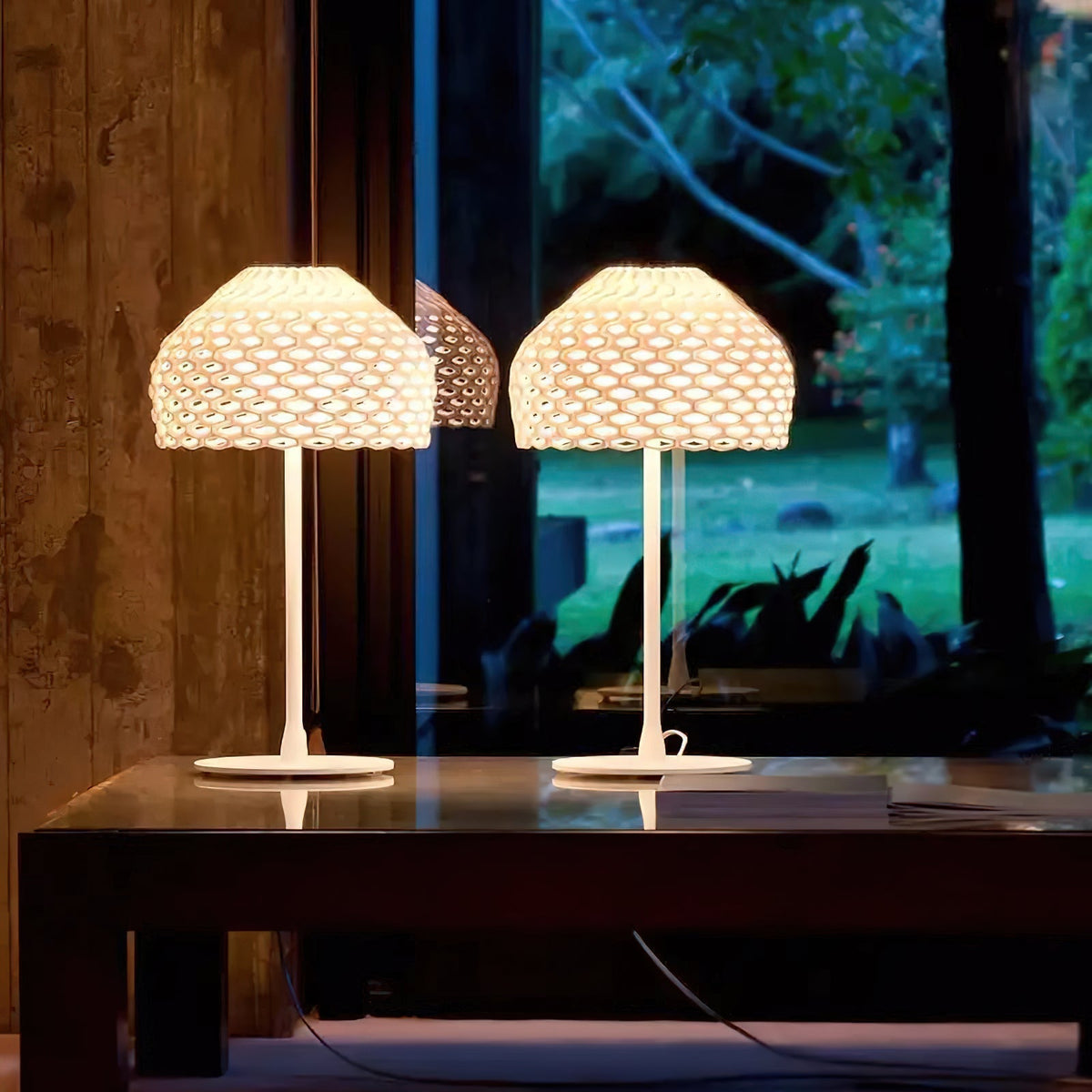 Vintace industriell bordslampa i plast