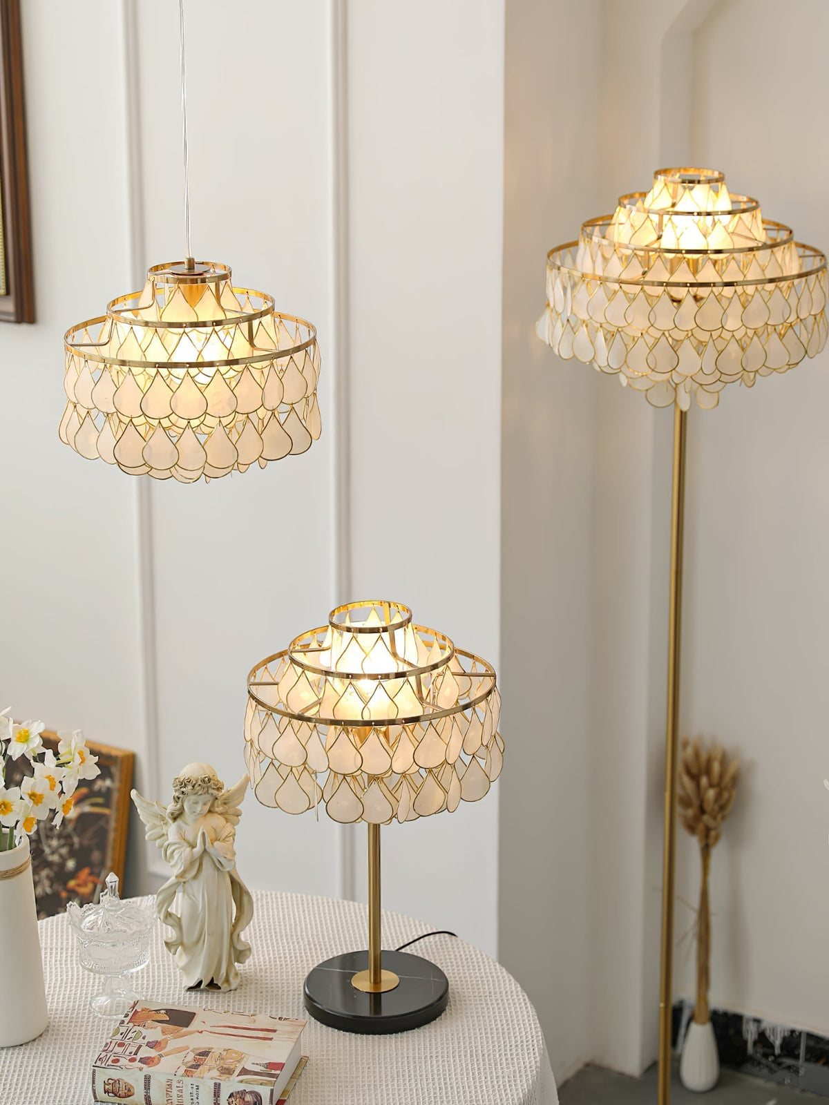 Luksus-skalbordlampe med dråber Jacob