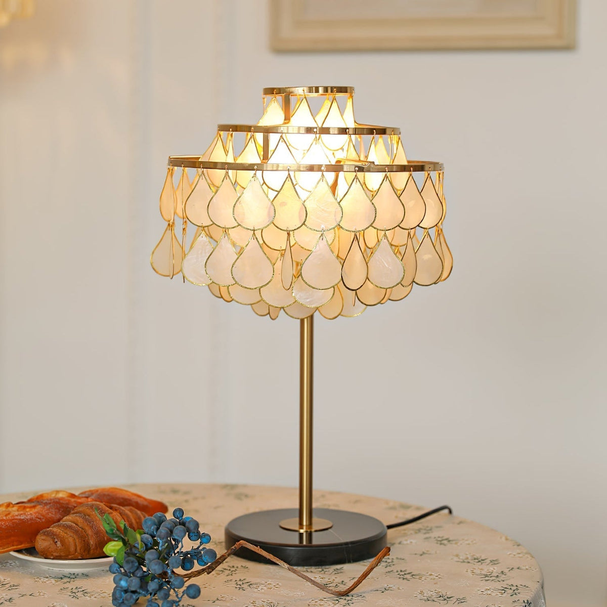 Luksus-skalbordlampe med dråber Jacob