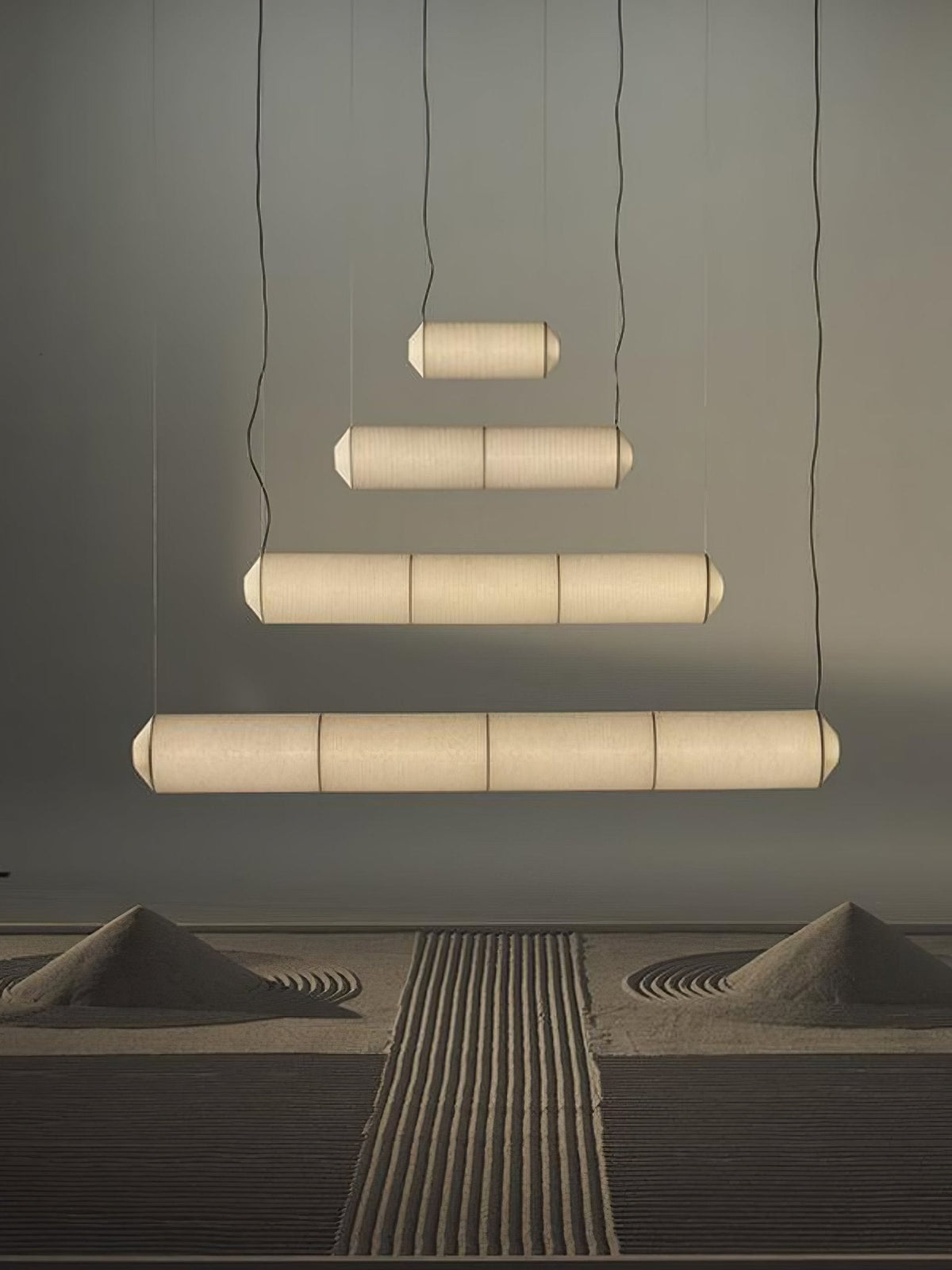 Oren moderne minimalistisk pendellampe i naturlig morbærsilke