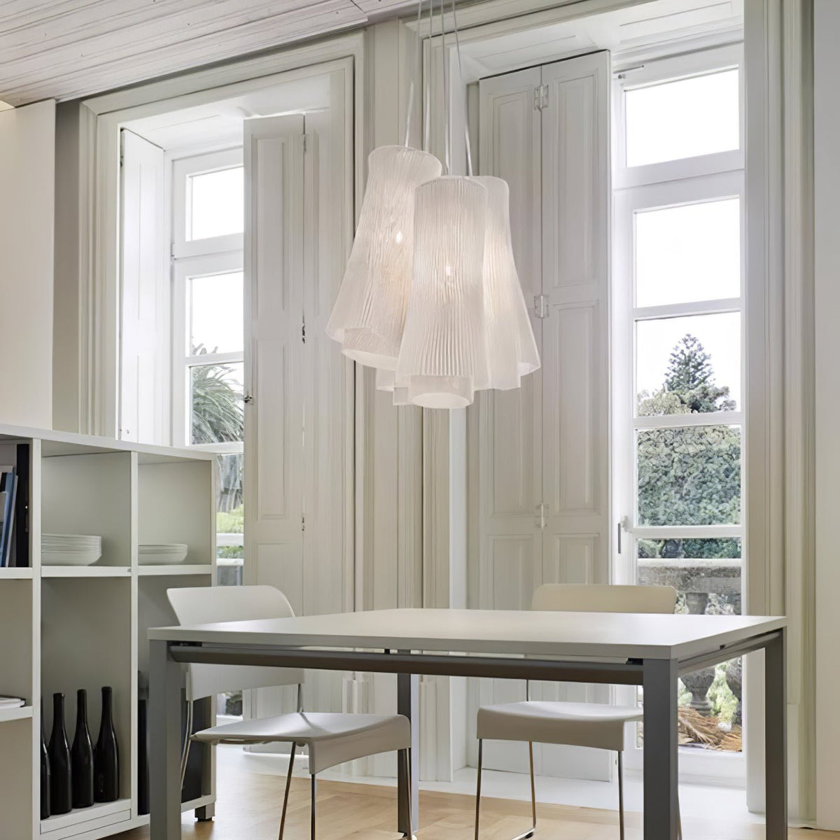 Viora vintage-pendellampa i stål