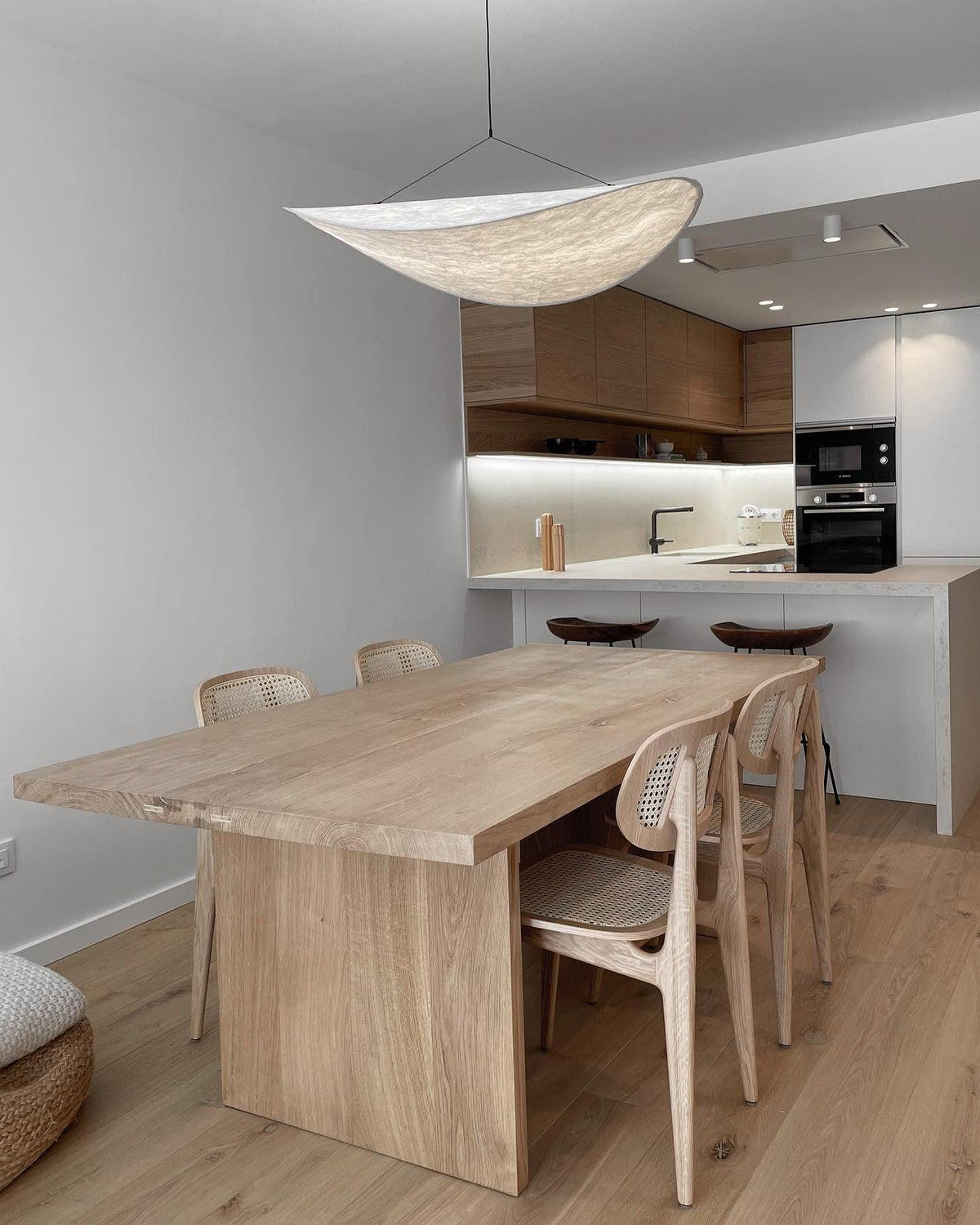 Luminette mínimalískur silkihengilampi