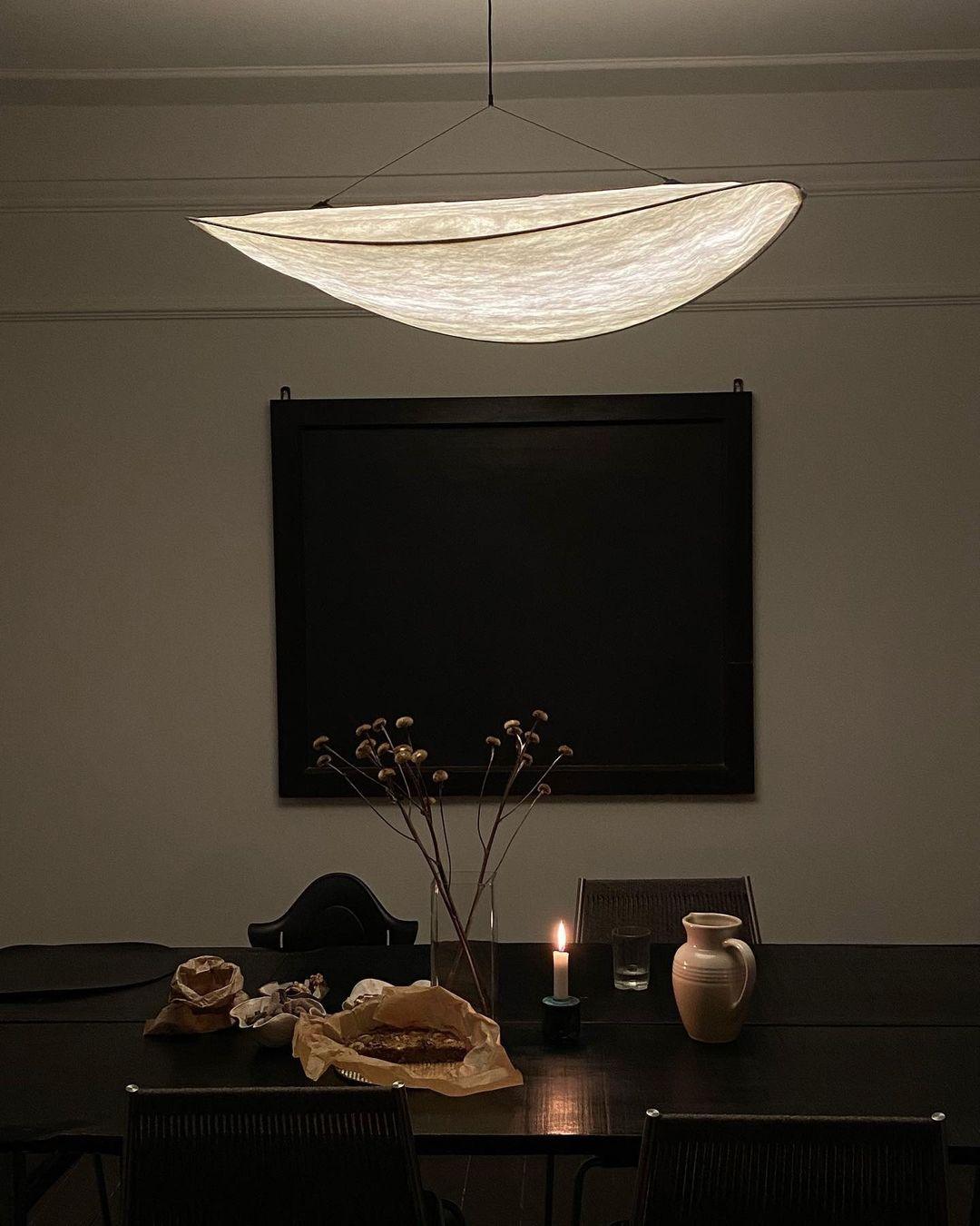 Luminette mínimalískur silkihengilampi