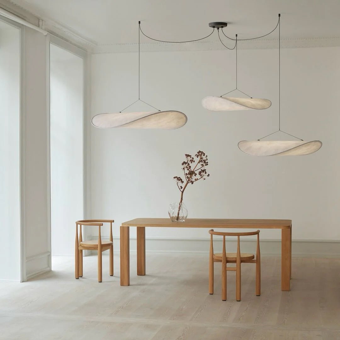 Candeeiro suspenso Marenis Elegance nórdico em seda