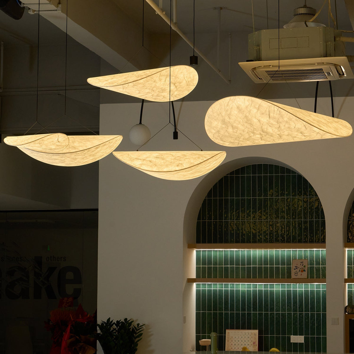Luminette mínimalískur silkihengilampi