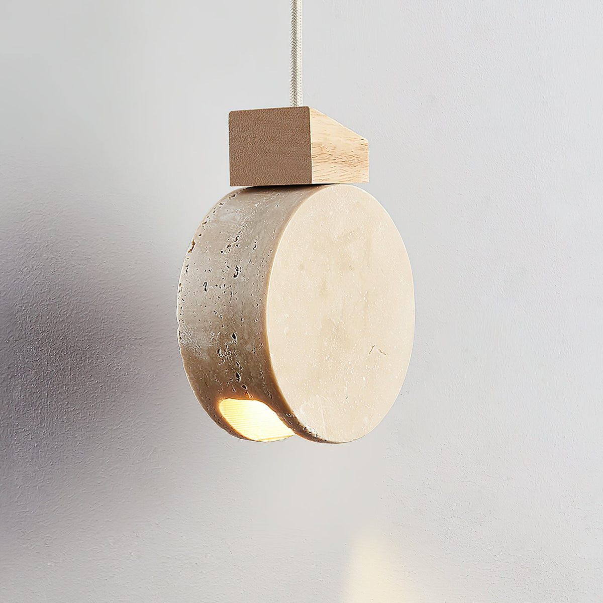 Tavaielle pendellampe Geometri travertin