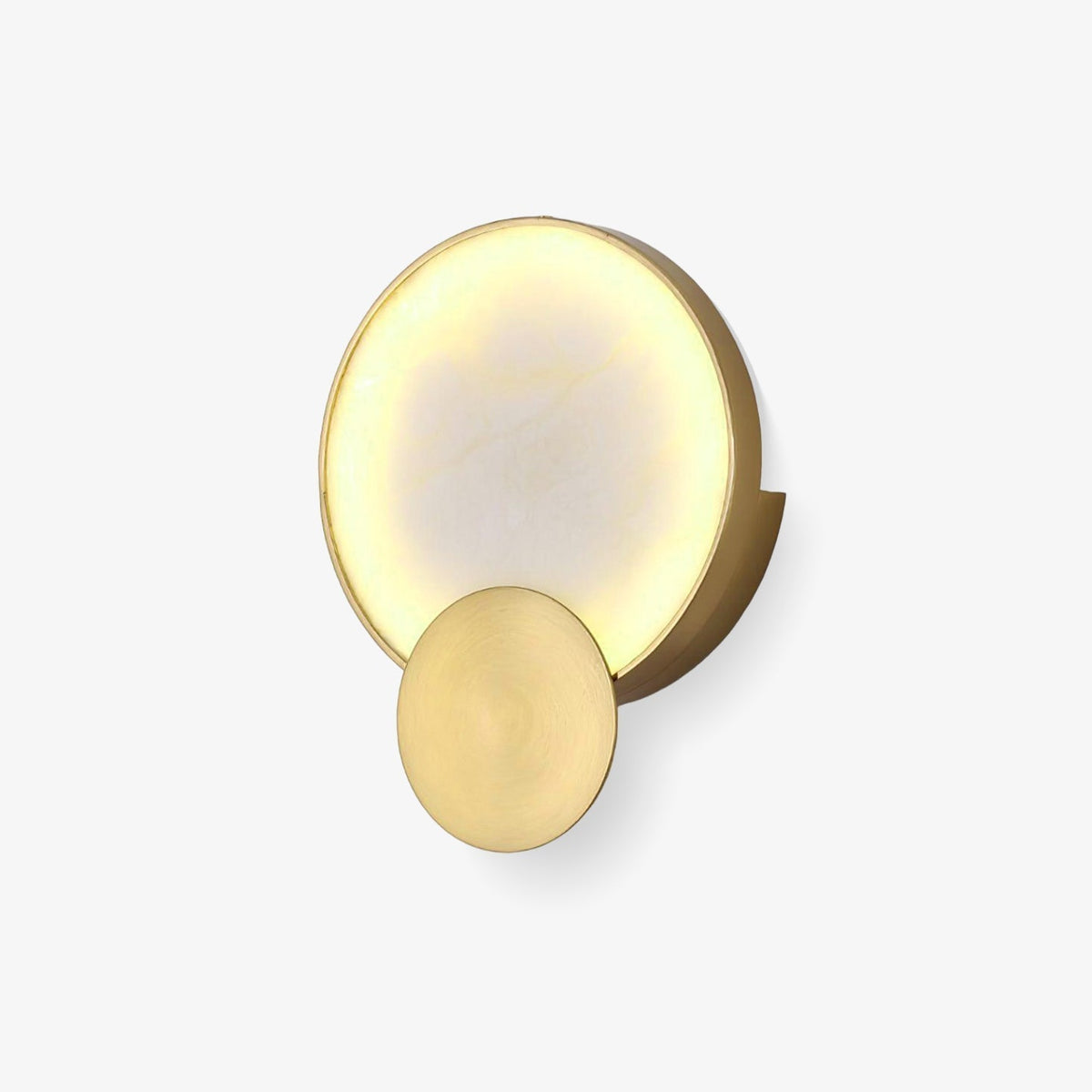 Myvelarae rund vägglampa i alabaster
