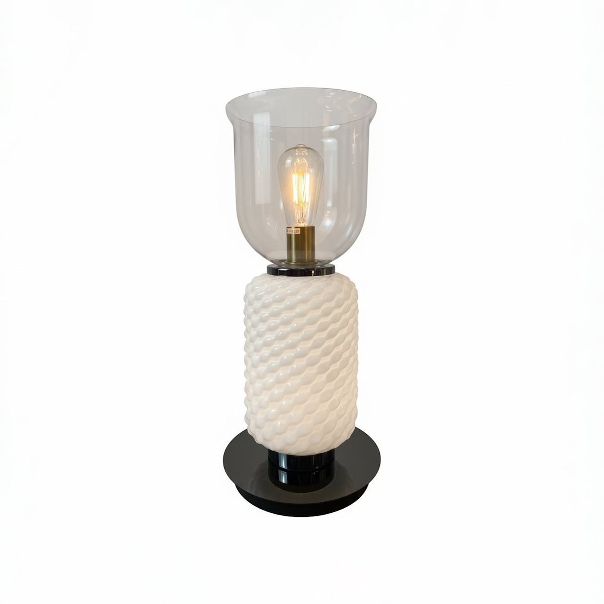 Zephiron bordslampa i strukturerat lagerglas