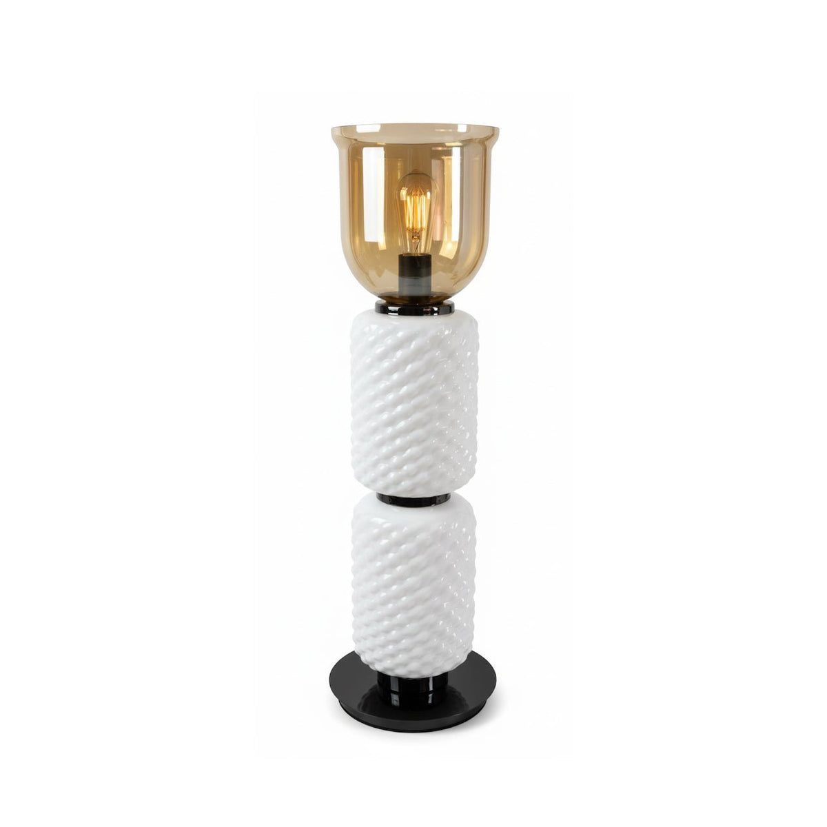 Zephiron bordslampa i strukturerat lagerglas