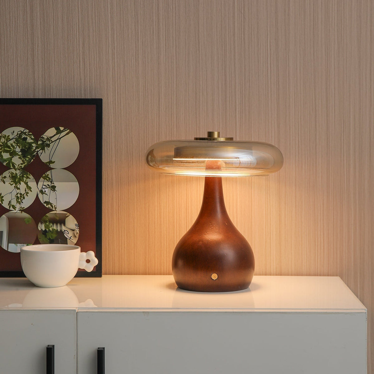 Airdes vintagebordlampe i træ