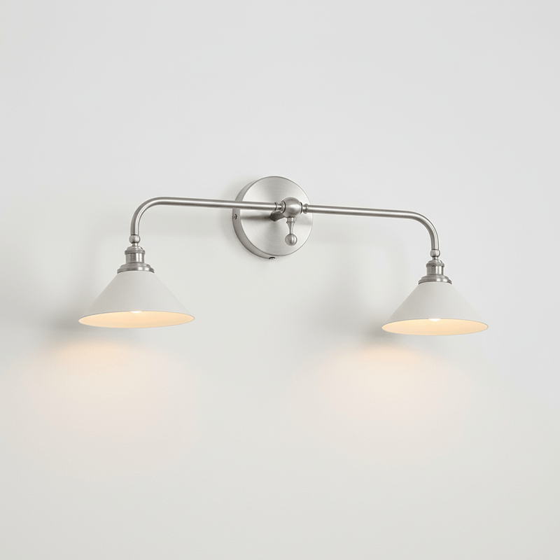 Candeeiro de parede minimalista Dina Valerienne em metal, com formato de chifre