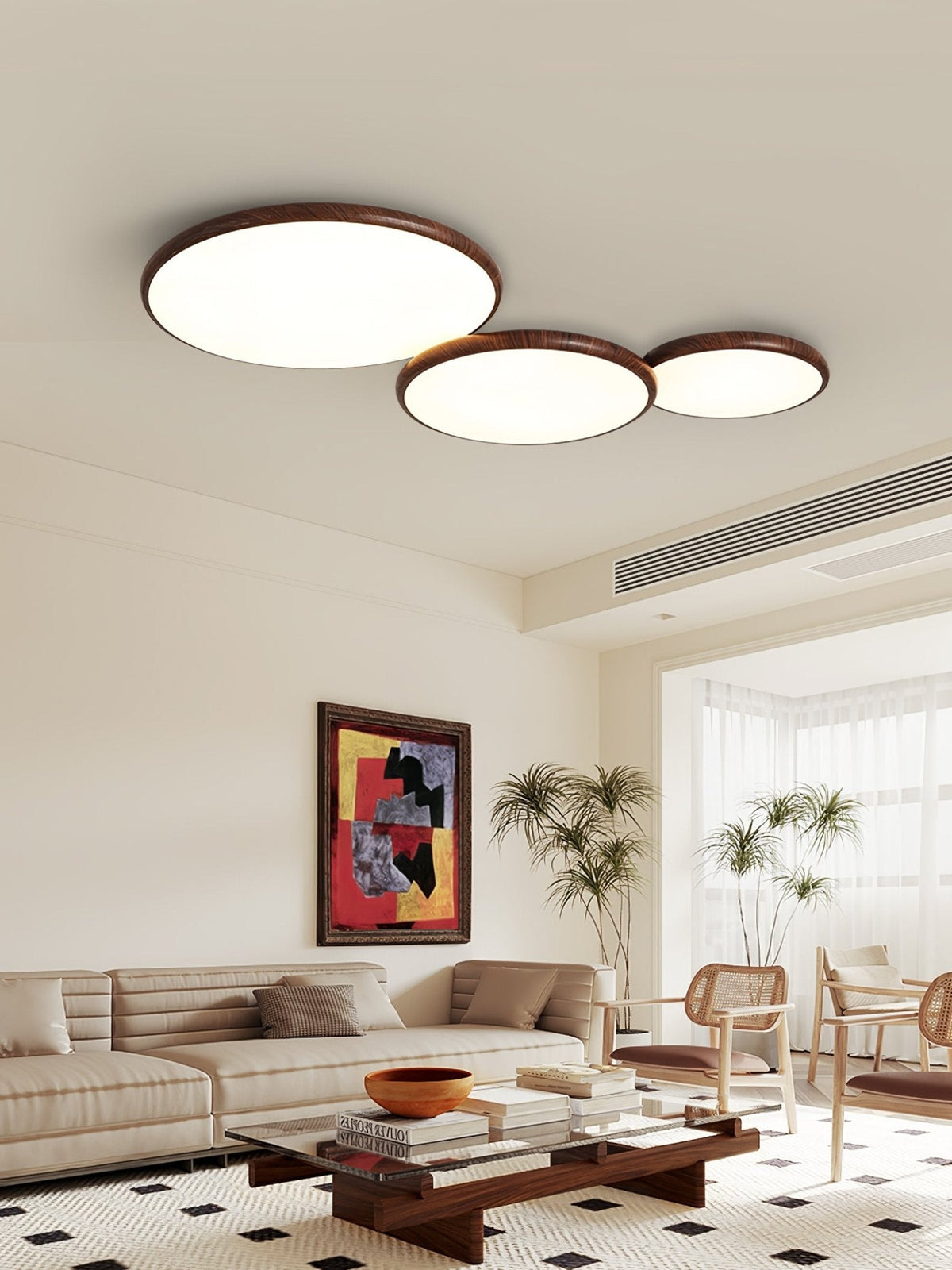Bluxen tynd loftlampe med geometrisk form