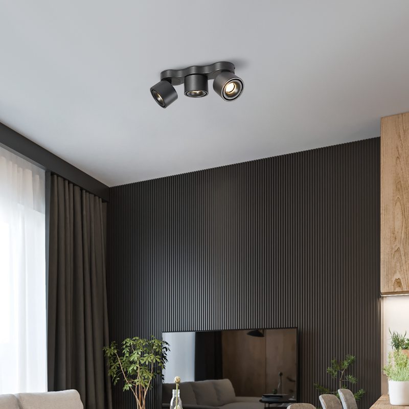 Nylaeara loftslampe med tre roterende, foldbare hoveder