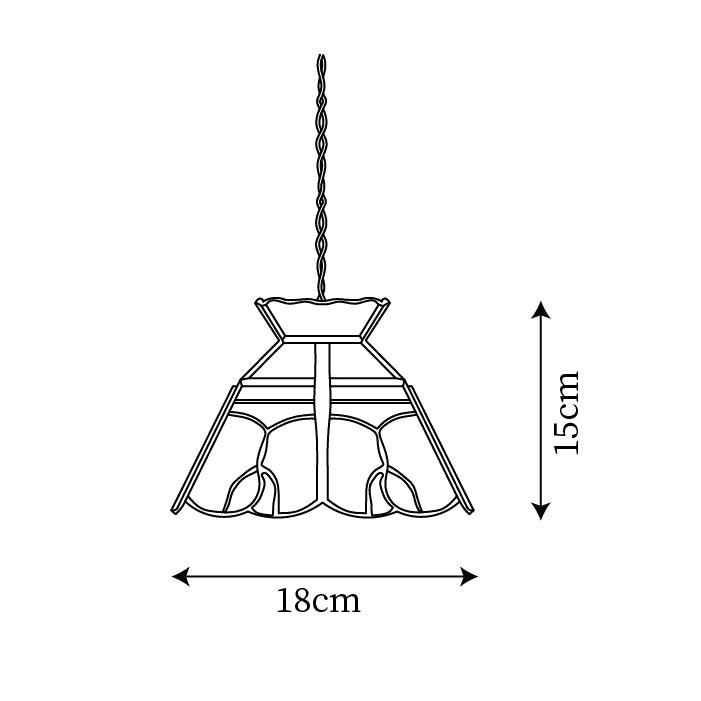 Coriva Pendant Light Stained Glass Mid-century