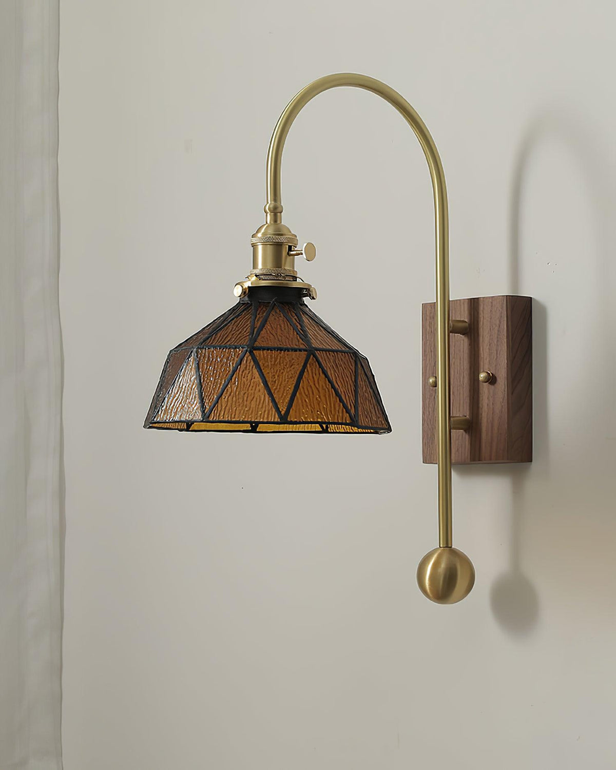 Vorellen vintage-lasimaalausseinävalaisin