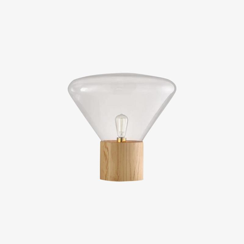 Candeeiro de mesa minimalista em madeira Sylirella