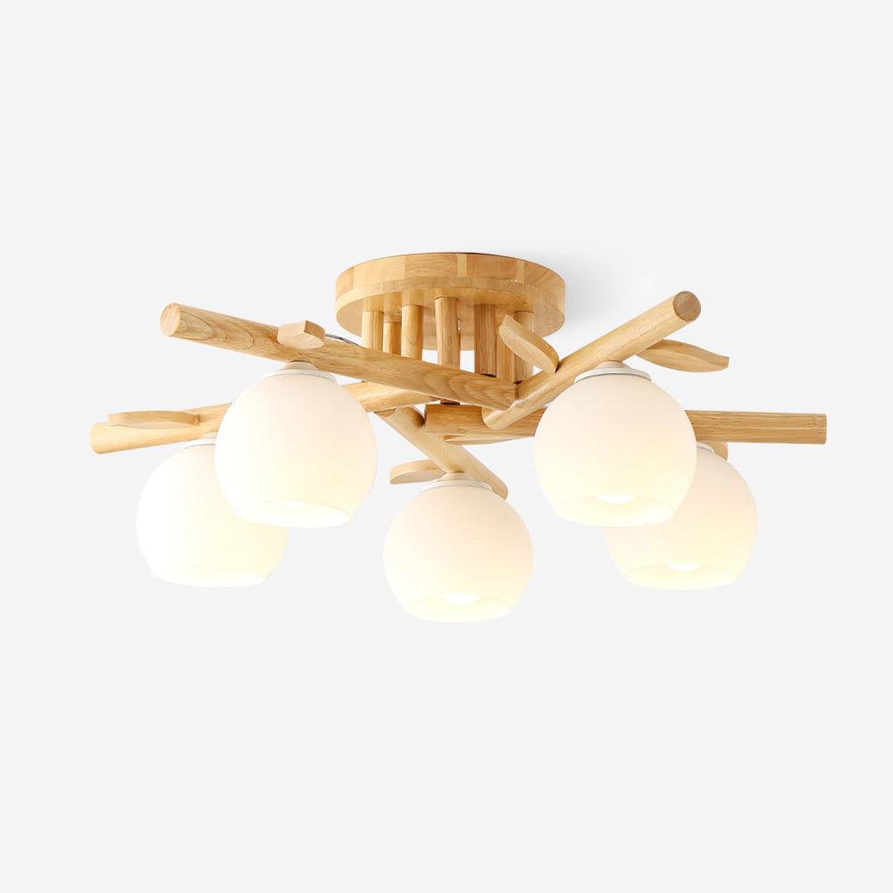 Candeeiro de teto Willow em madeira minimalista