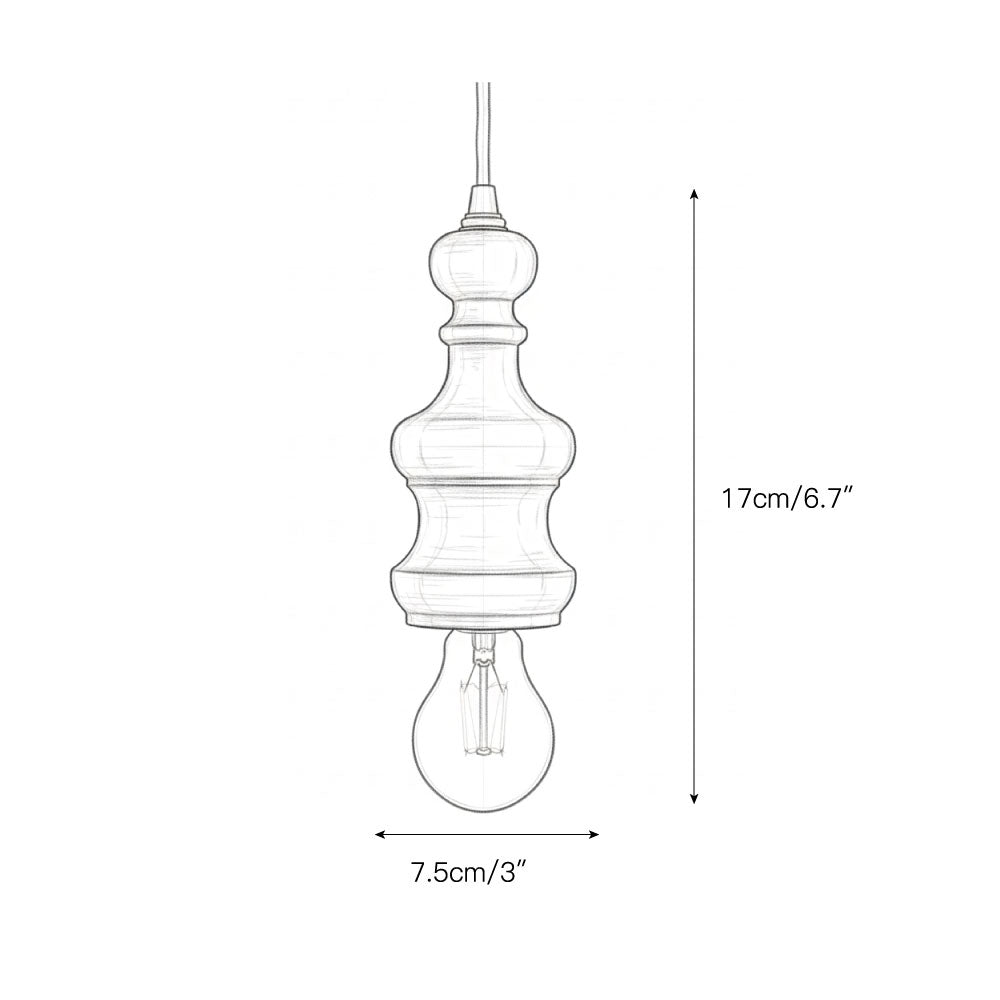 Vornel-trælampe med ledning