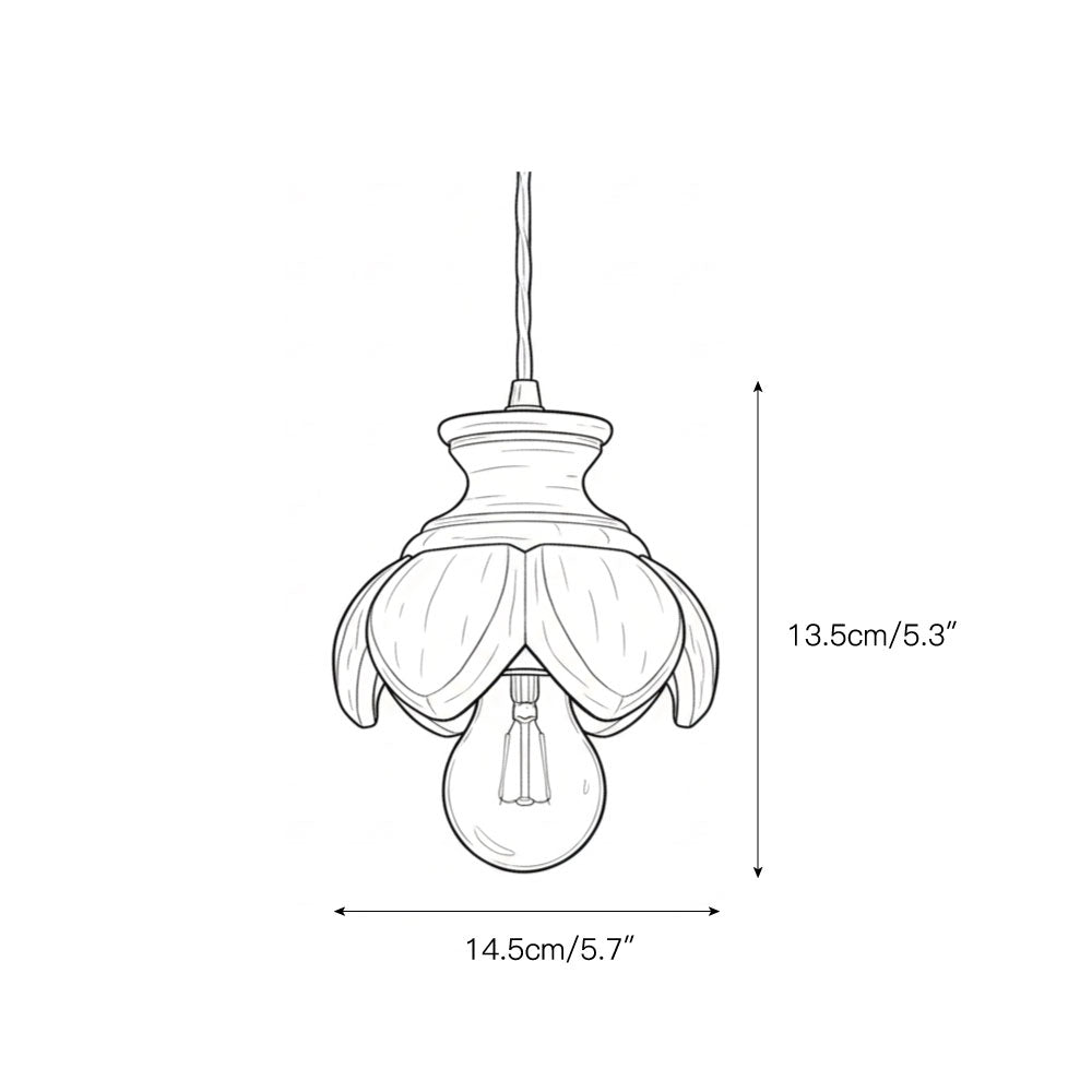 Vornel-trælampe med ledning