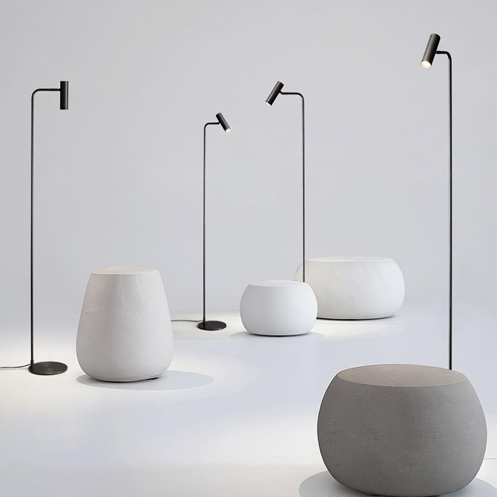 Nirixa industriell golvlampa i mässing