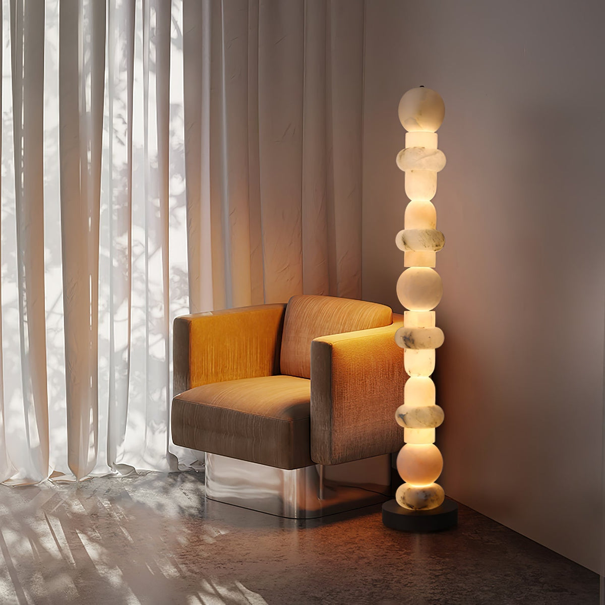 Nostix golvlampa i alabaster
