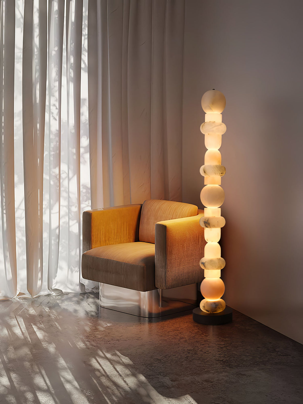 Nostix golvlampa i alabaster