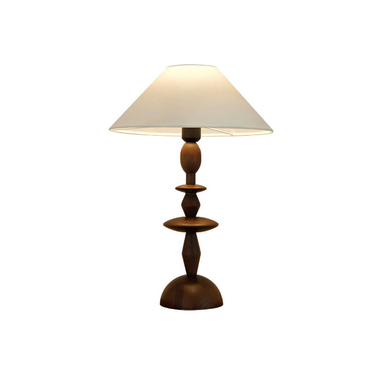 Halenir bordslampa i trä och tyg