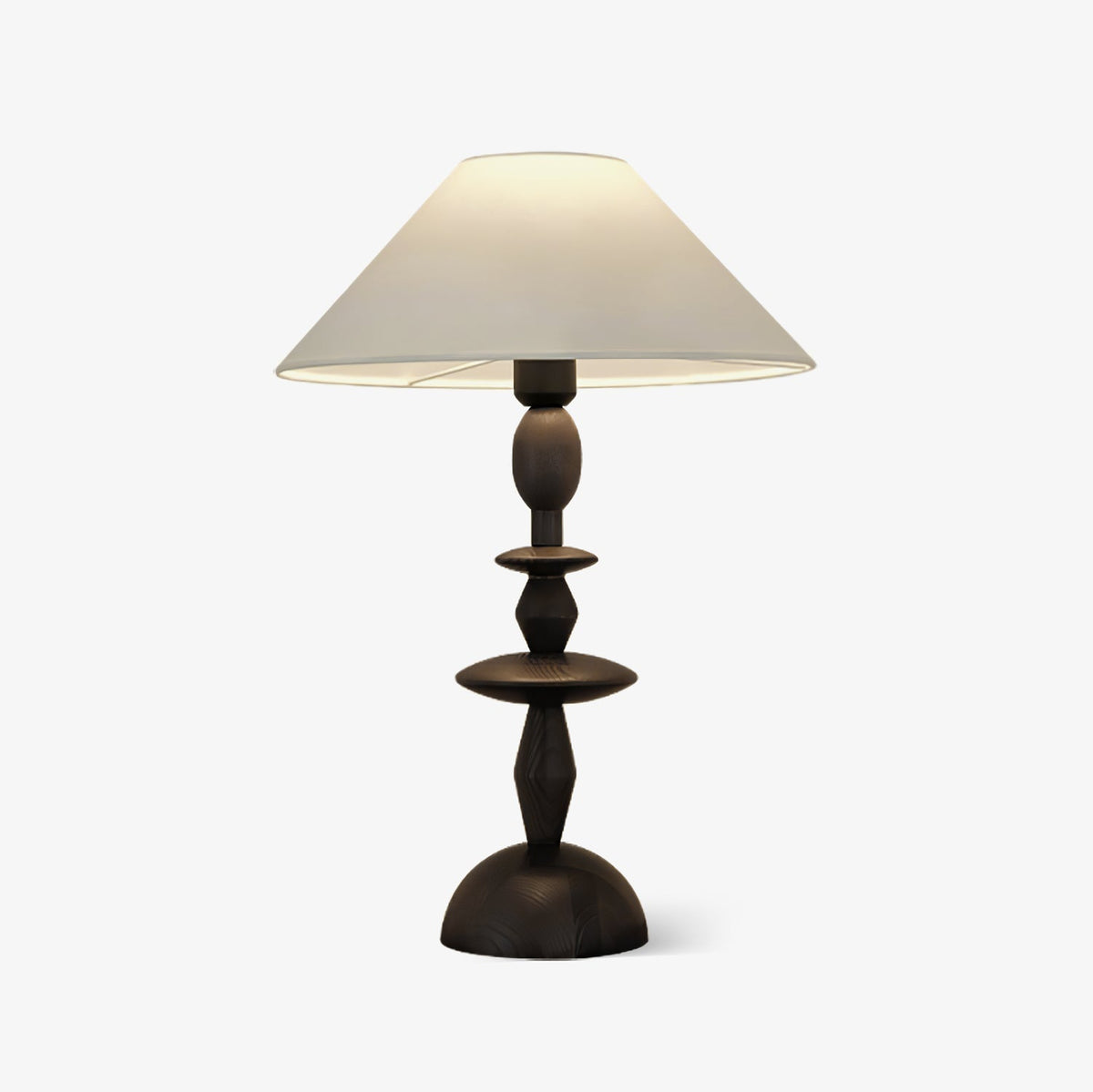Halenir bordslampa i trä och tyg