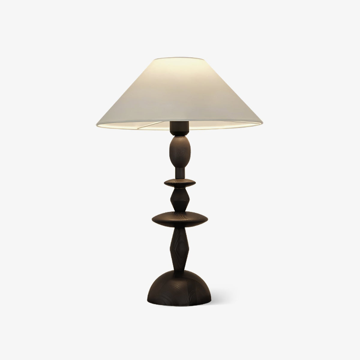 Halenir bordslampa i trä och tyg