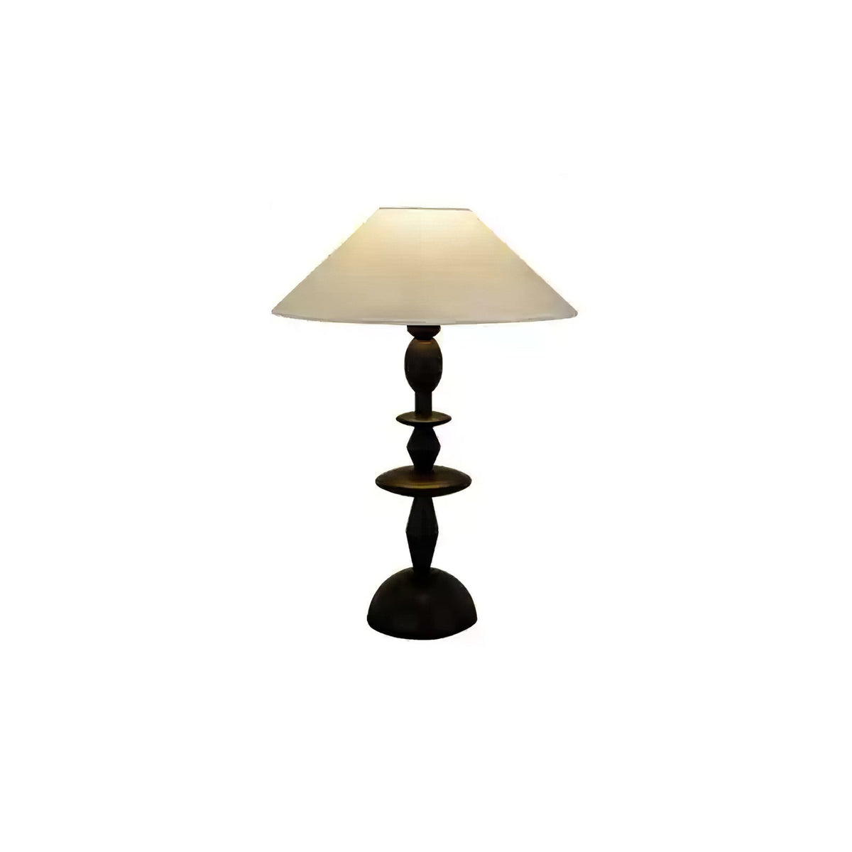Halenir bordslampa i trä och tyg