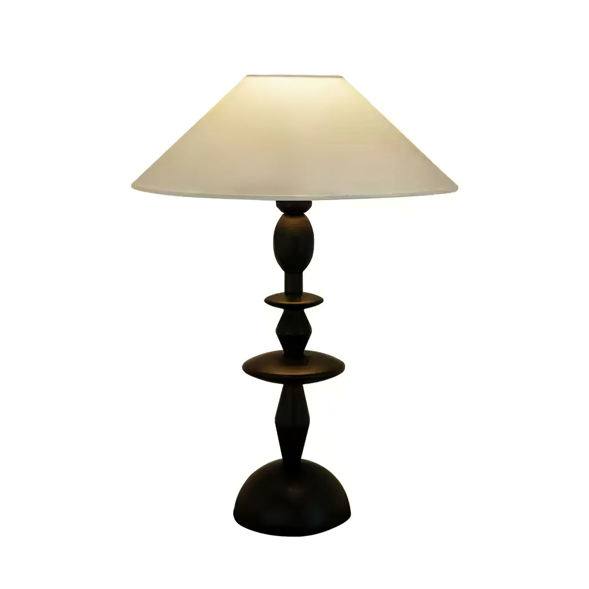 Halenir bordslampa i trä och tyg
