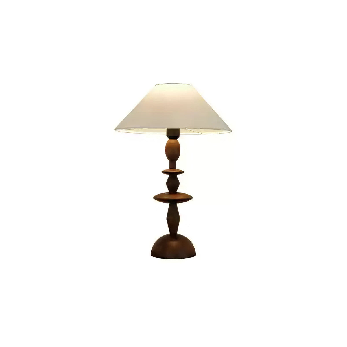 Halenir bordslampa i trä och tyg