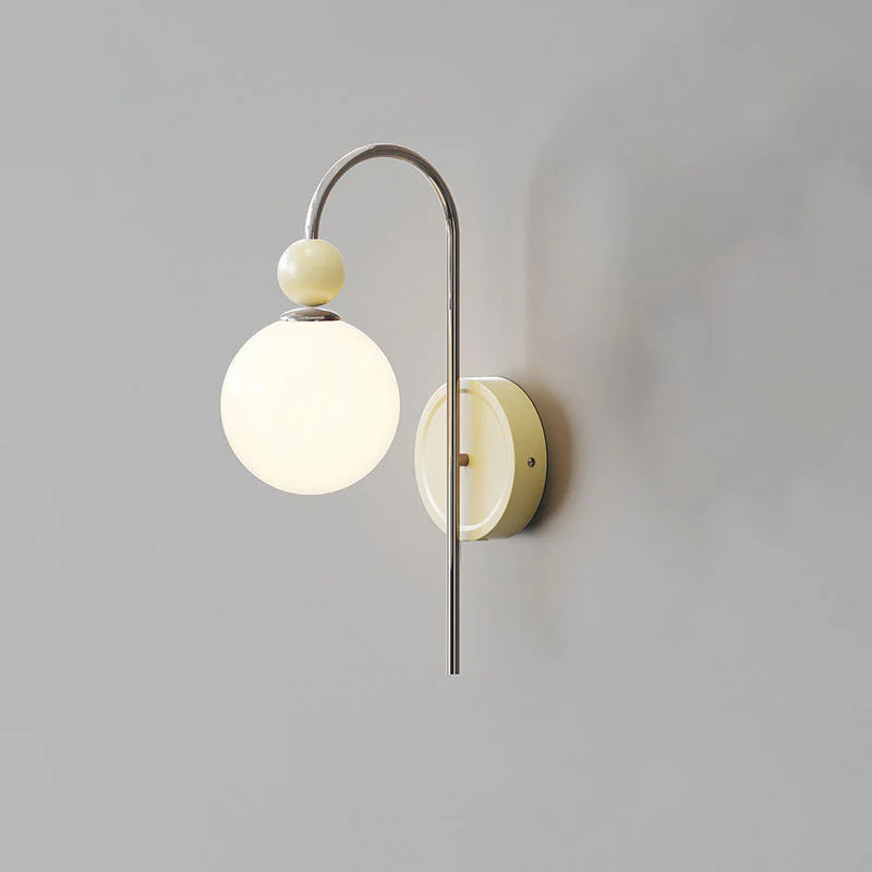 Valentina modern LED-inomhusvägglampa Röd/Kaffebrun Metall/Glas Sovrum