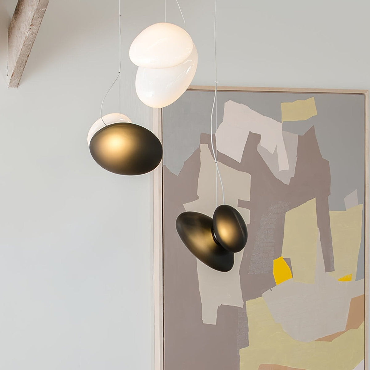 Mervan pendellampe i matteret glas