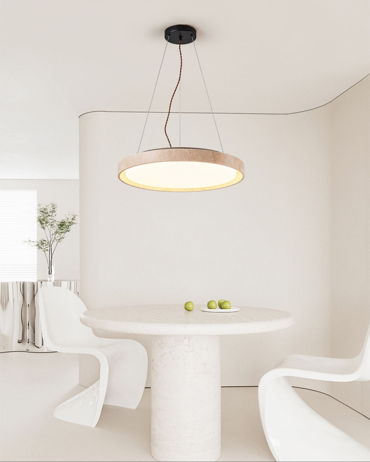 Seranena Travertin Circle LED-pendel