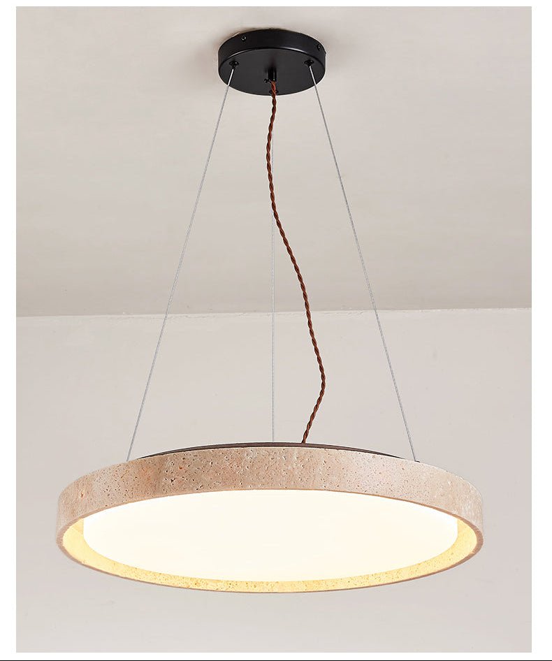 Seranena Travertin Circle LED-pendel