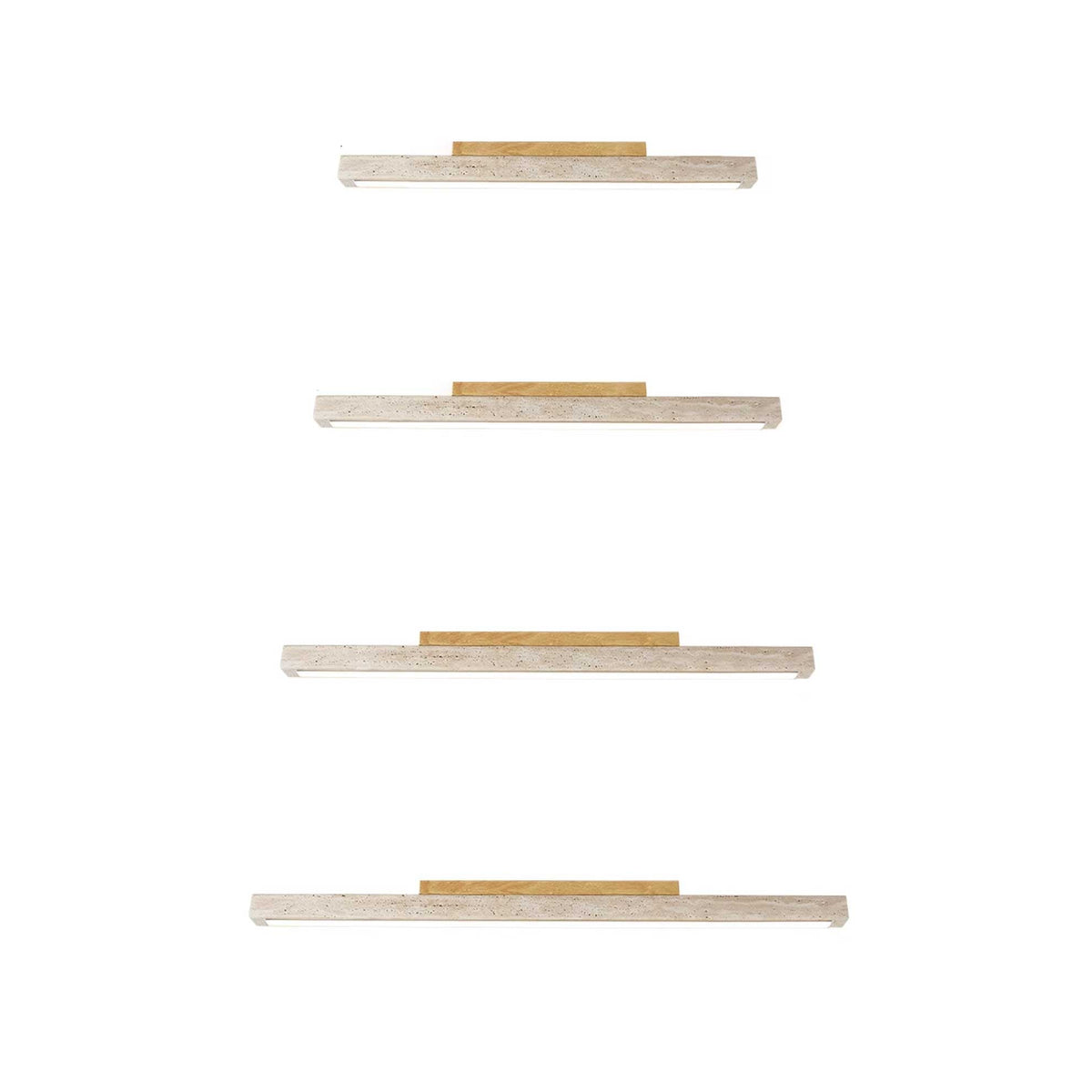 Valinian minimalistisk linjär taklampa i travertin