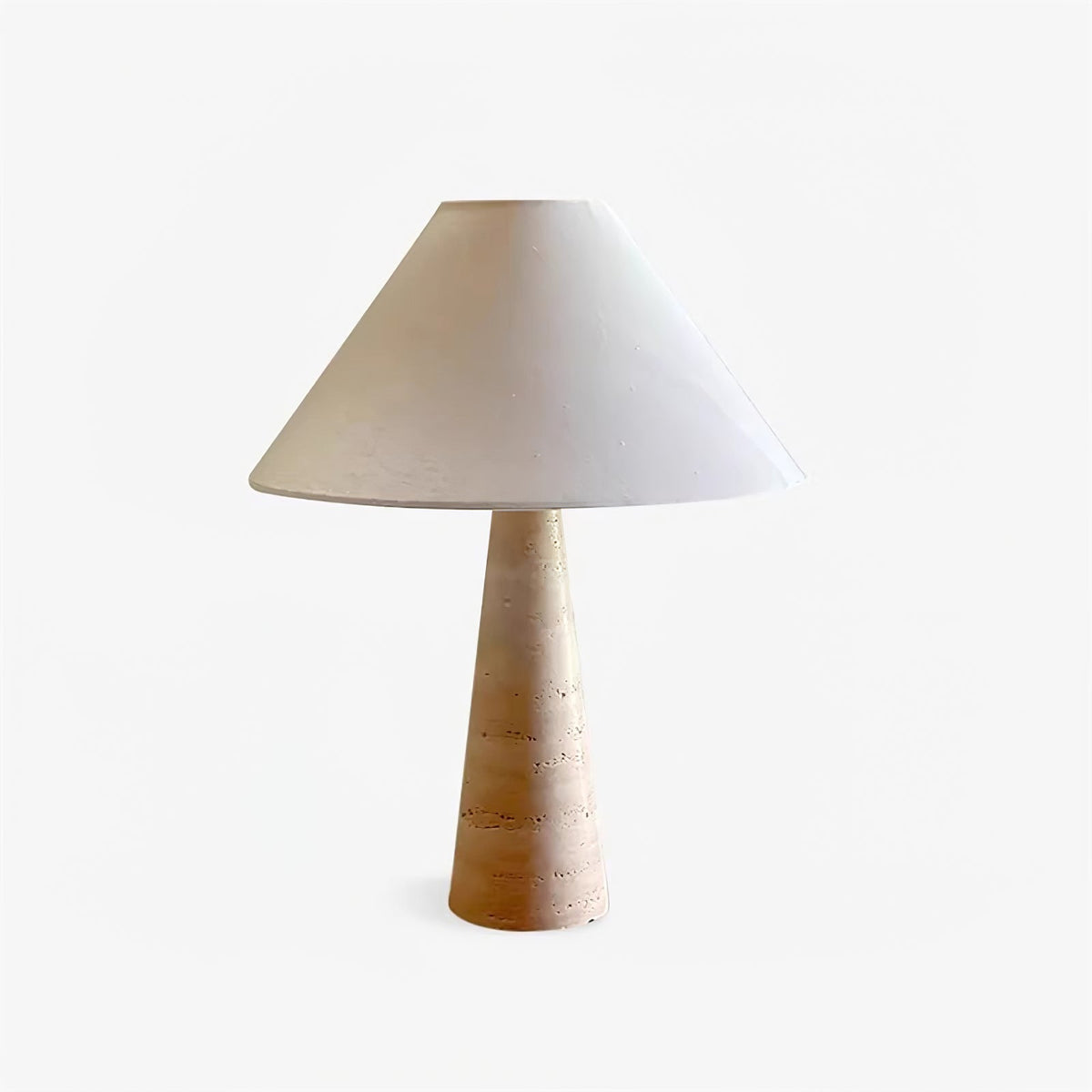 Candeeiro de mesa Tavarette com coluna de travertino