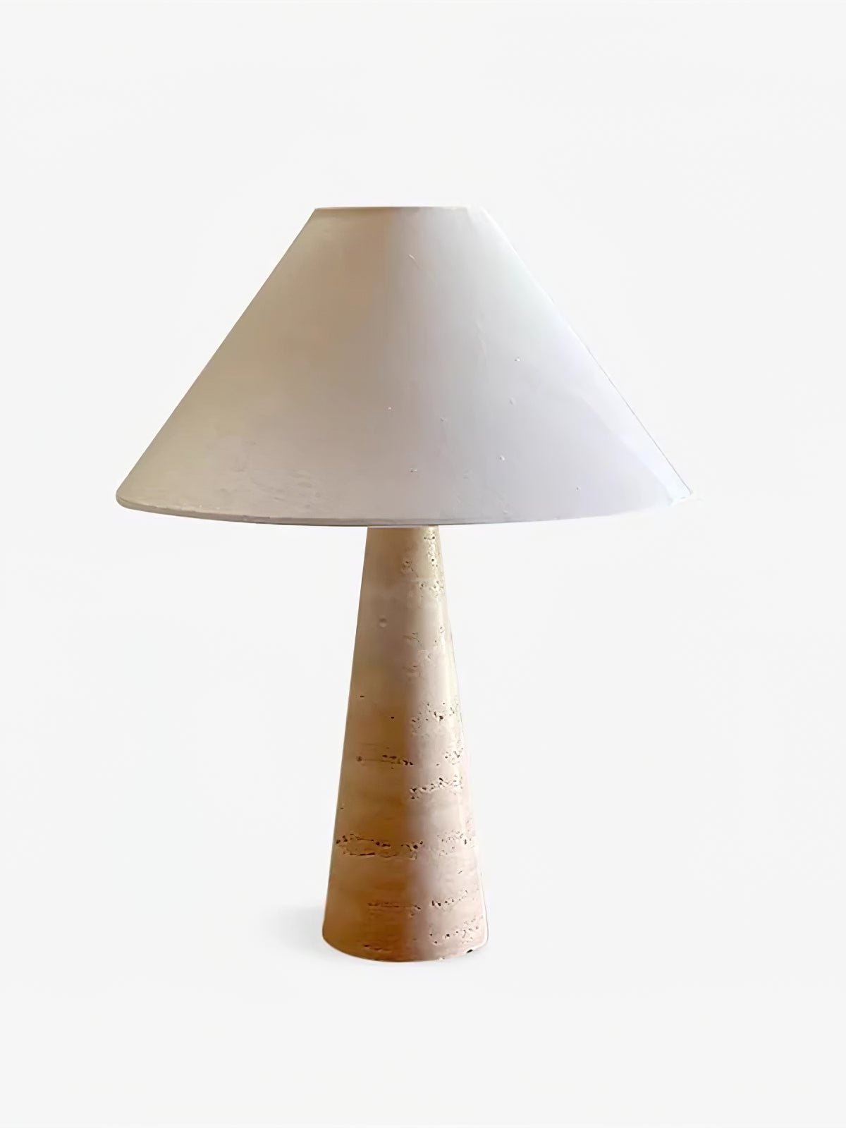 Candeeiro de mesa Tavarette com coluna de travertino