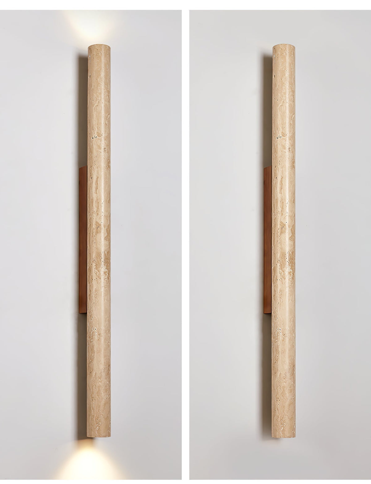 Noriira minimalistisk væglampe i travertin
