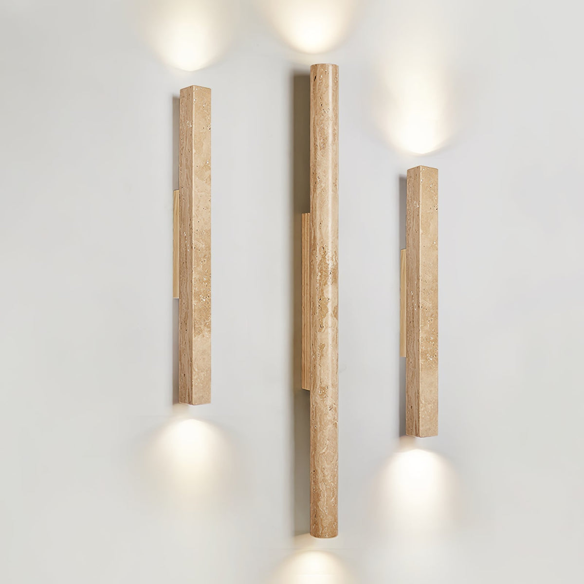 Noriira minimalistisk væglampe i travertin