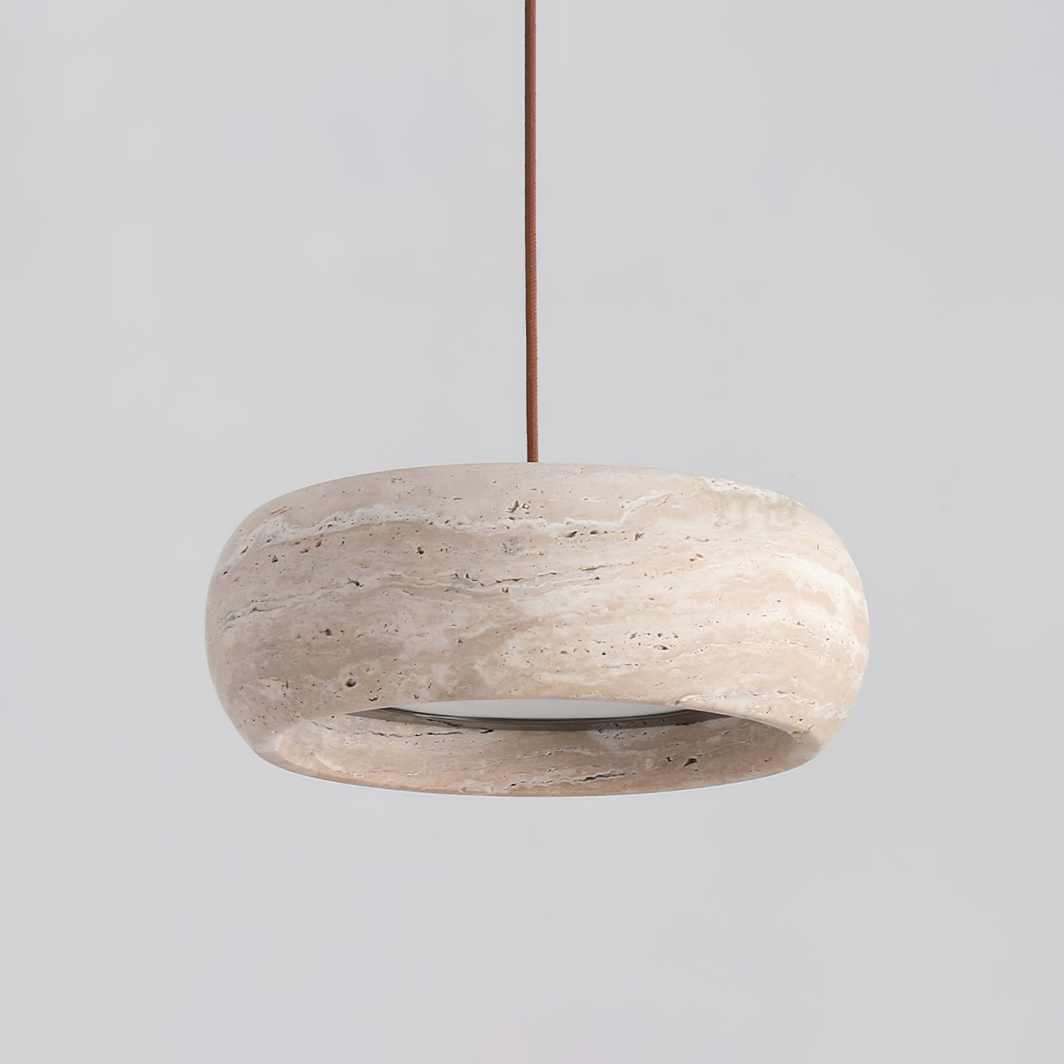 Ritta Donut-Shaped Pendant Lights Travertine