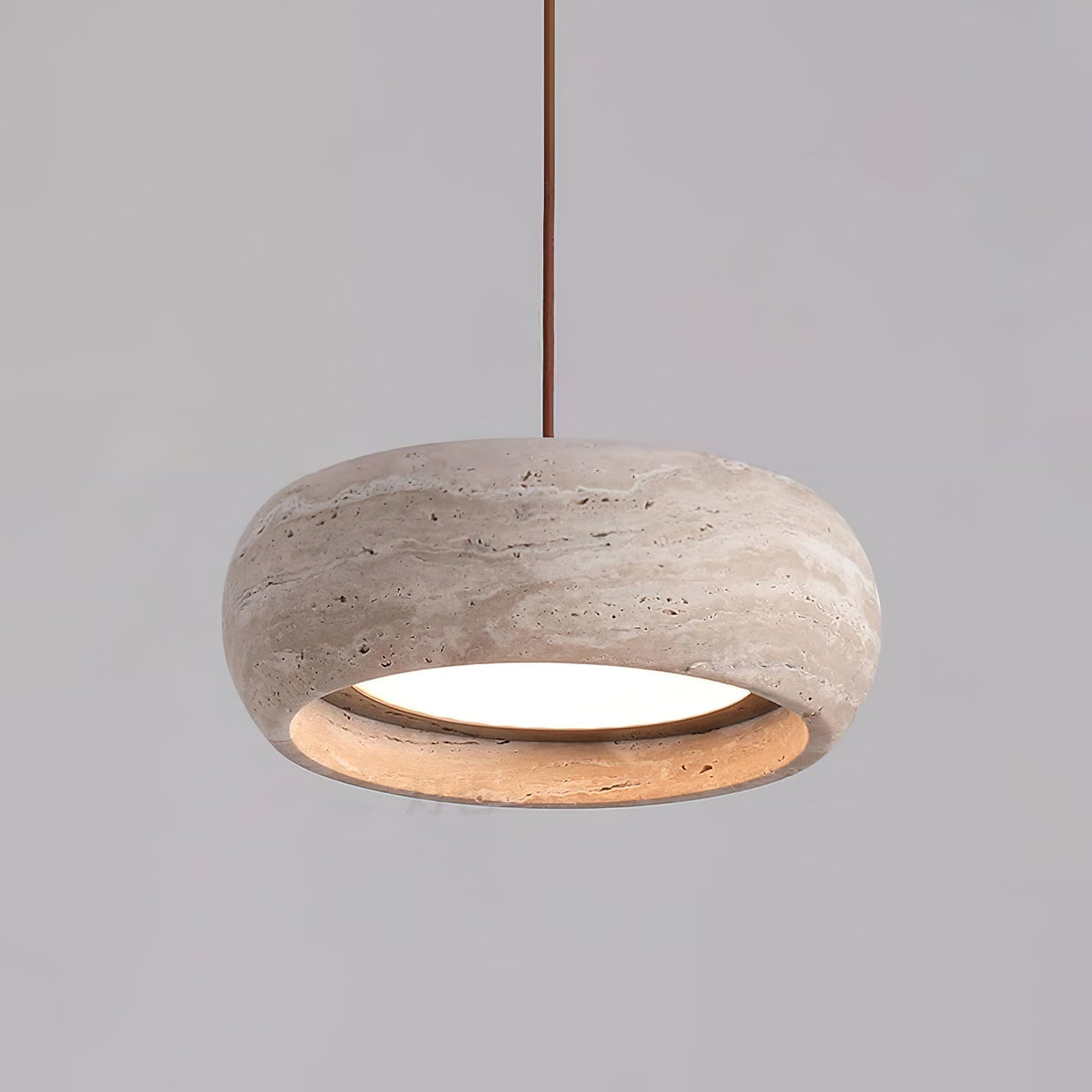 Ritta Donut-Shaped Pendant Lights Travertine