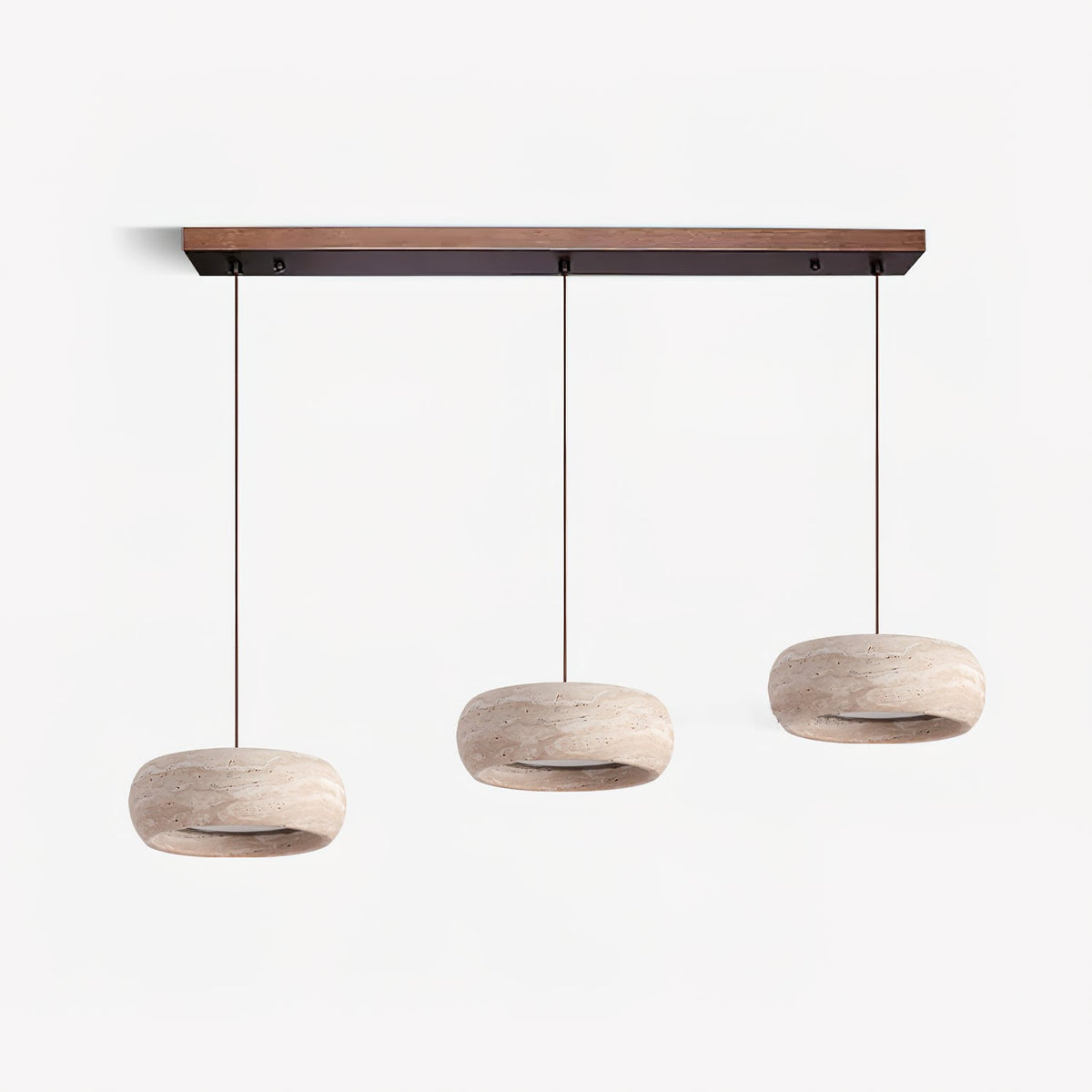 Ritta Donut-Shaped Pendant Lights Travertine