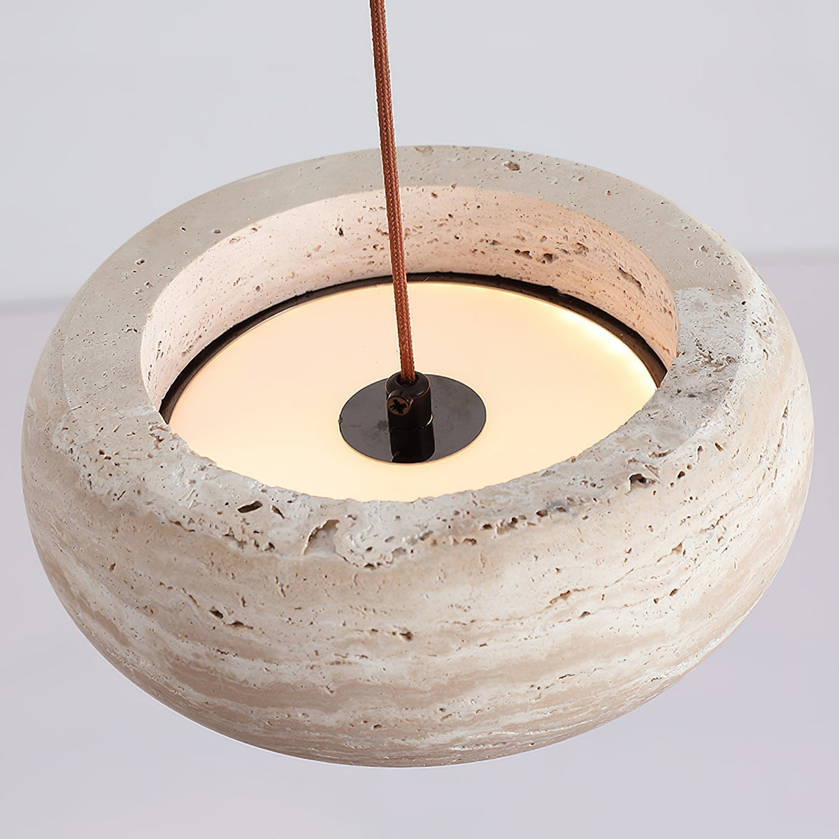 Ritta Donut-Shaped Pendant Lights Travertine