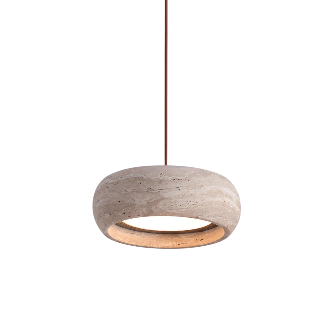 Ritta Donut-Shaped Pendant Lights Travertine