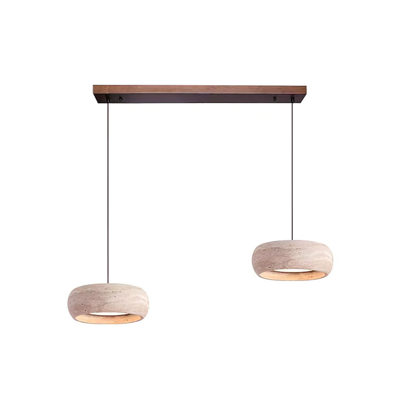 Ritta Donut-Shaped Pendant Lights Travertine