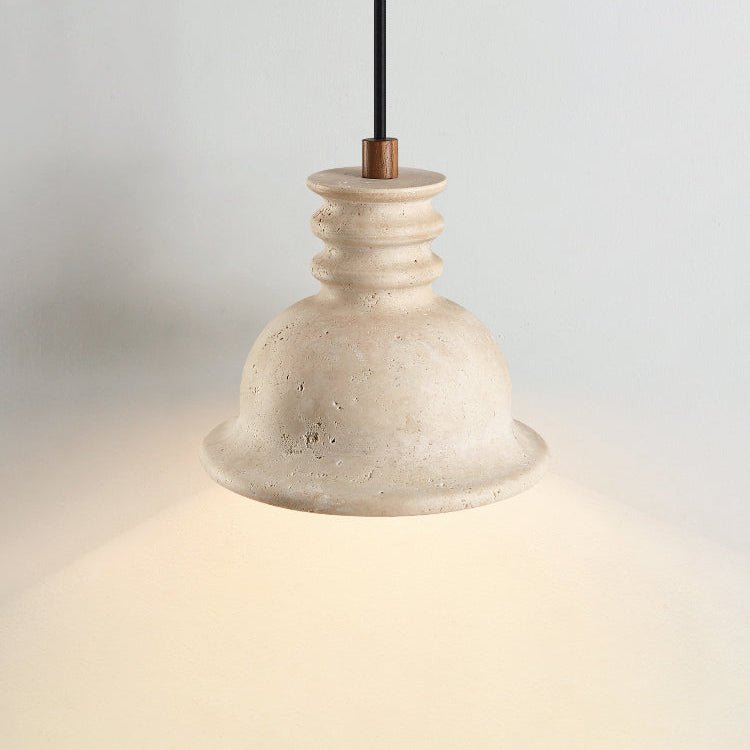 Harrow Travertine Ribbed Dome -riippuvalaisin