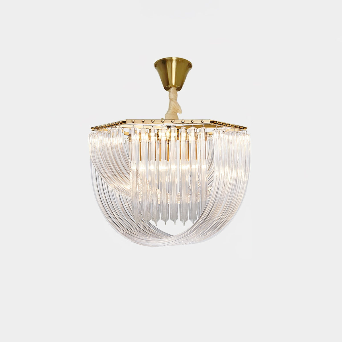 Sylnen Chandelier Clear Curved Tiered